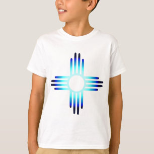Coola Blue New mexico Zia Symbol T-shirt