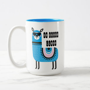 Coola Blue No Drama Llama Två-Tonad Mugg