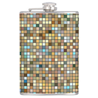 Coola Blue och Earth Tones Square Tiles Mönster Fickplunta