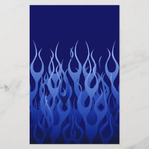 Coola Blue på Blue Tävla Flames dekoration Flygblad