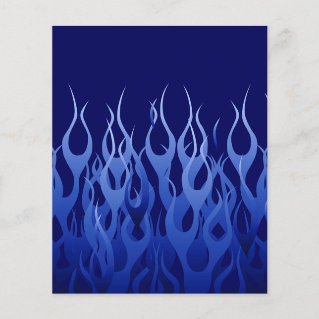 Coola Blue på Blue Tävla Flames dekoration Flygblad (Framsidan)
