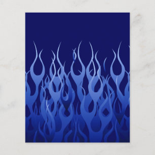 Coola Blue på Blue Tävla Flames dekoration Flygblad