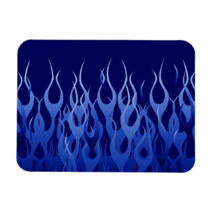 Coola Blue på Blue Tävla Flames dekoration Magnet