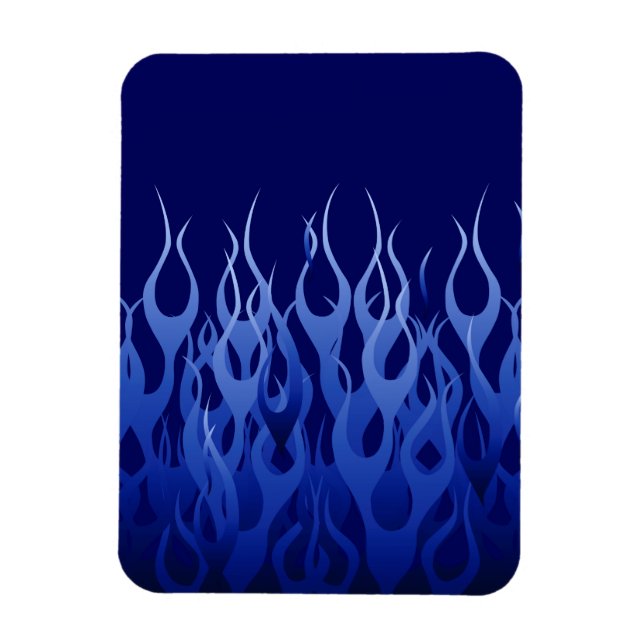 Coola Blue på Blue Tävla Flames Magnet (Vertikal)