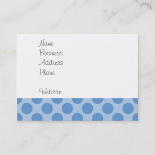 Coola Blue Polka dots Mönster om blåfärgade gåvor Visitkort