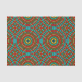 Coola Blue Red Gult Retro Geometric Ethnic Tribal