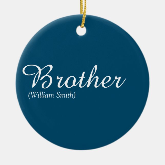 Coola Blue Roligt World's Best Aldrig Brother Defi Julgransprydnad Keramik (Framsidan)