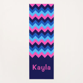 Coola Blue Rosa Chevron Monogram Yoga Mat
