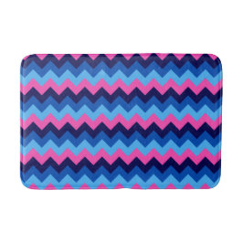 Coola Blue Rosa Chevron Mönster Medium Bath Mat Badrumsmatta