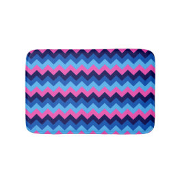 Coola Blue Rosa Chevron Mönster Small Bath Mat Badrumsmatta