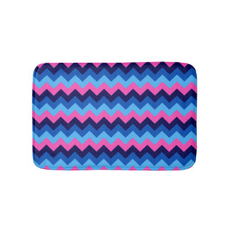 Coola Blue Rosa Chevron Mönster Small Bath Mat Badrumsmatta