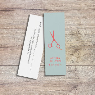 Coola Blue Salmon Hairstylist avtalskort Litet Visitkort