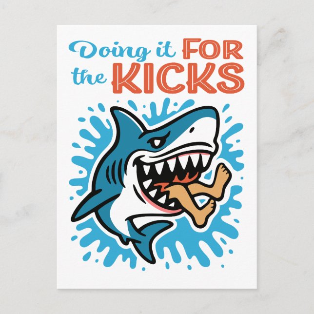 Coola Blue Shark for Kicks Vykort (Framsida)