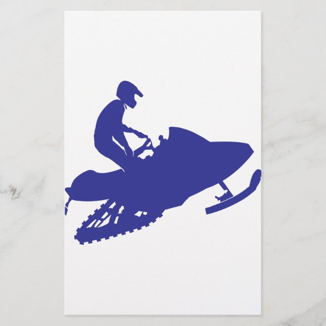 Coola Blue Snowmobiler Brevpapper (Framsida)