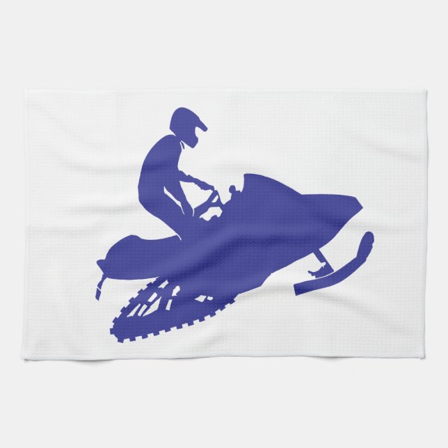 Coola Blue Snowmobiler Kökshandduk (Horisontell)