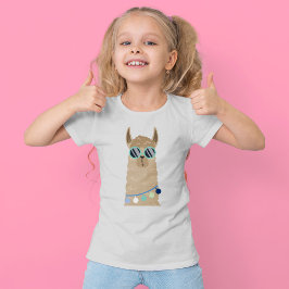 Coola Blue Sunglasses Llama T Shirt