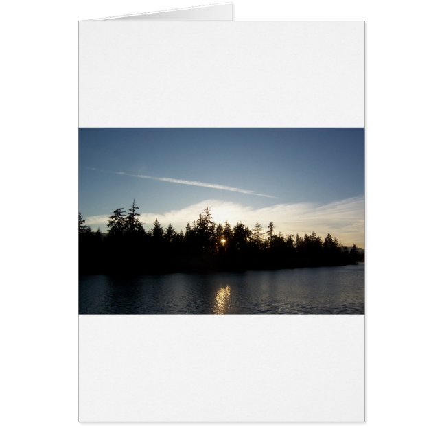 Coola Blue Sunset Hälsningskort (Framsidan)