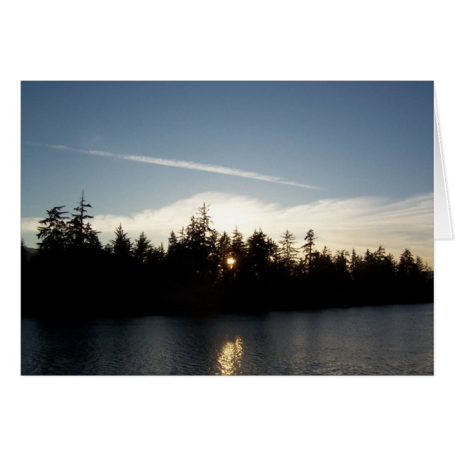Coola Blue Sunset Note Card OBS Kort (Framsidan Horizontal)