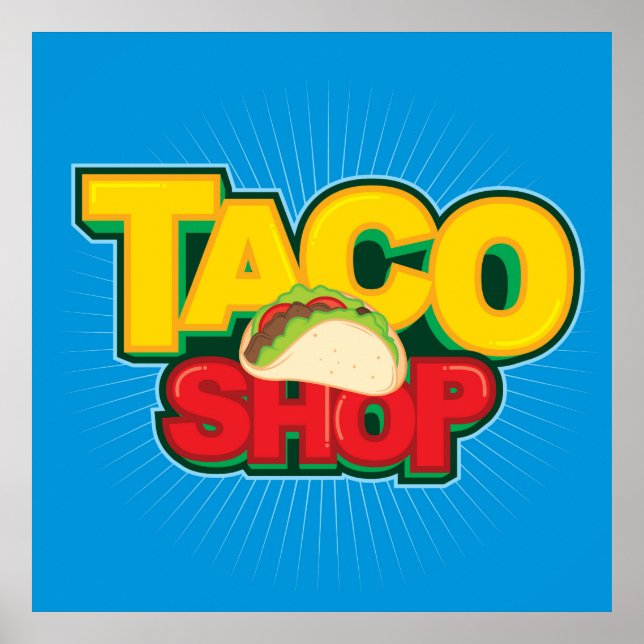 coola blue Taco Shop Poster (Framsidan)