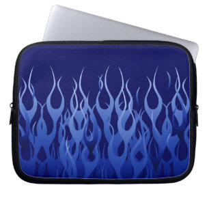 Coola Blue Tävla Flames Pin Rand Laptop Fodral