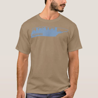 Coola Blue Tennessee State Outline Memphis City Hi T Shirt