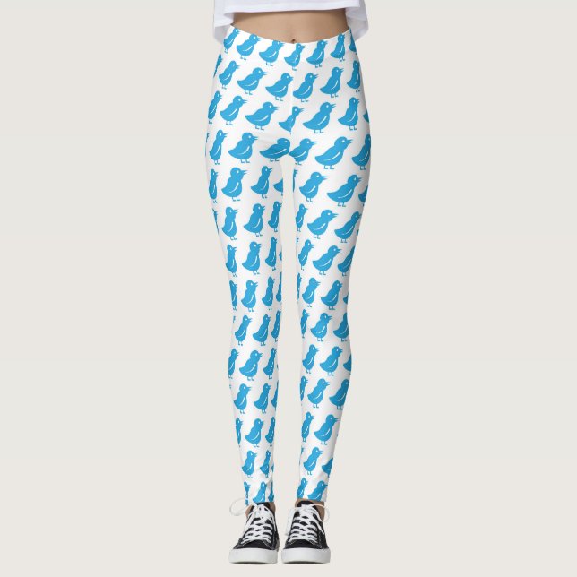 Coola Blue Tweet Bird Mode Leggings (Framsida)