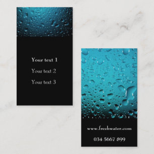Coola Blue vatten droppar Visitkort