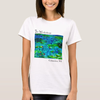 Coola Blue Vatten Lilypad Painting Art T-Shirt