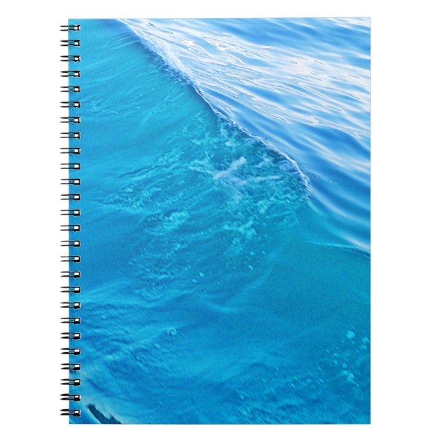 Coola Blue vatten wave Anteckningsbok Med Spiral (Framsidan)