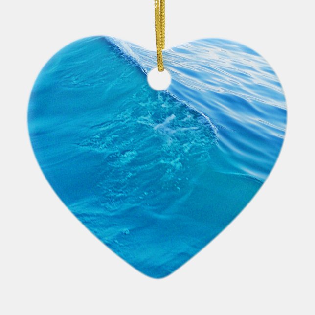 Coola Blue vatten wave Julgransprydnad Keramik (Framsidan)