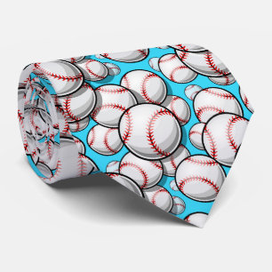 coola Blue White Baseball sport älskare Slips