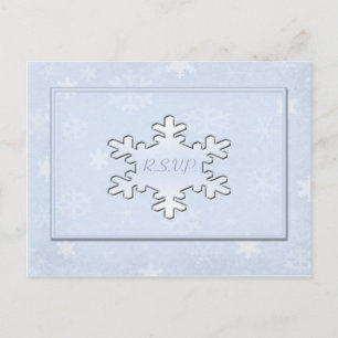 Coola Blue Winter Wedding R.S.V.P. vykort