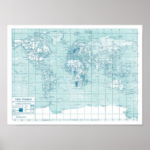 Coola Blue World Poster