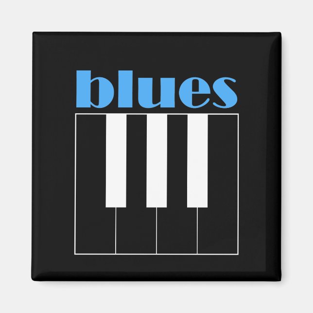 Coola blues piano magnet (Framsidan)