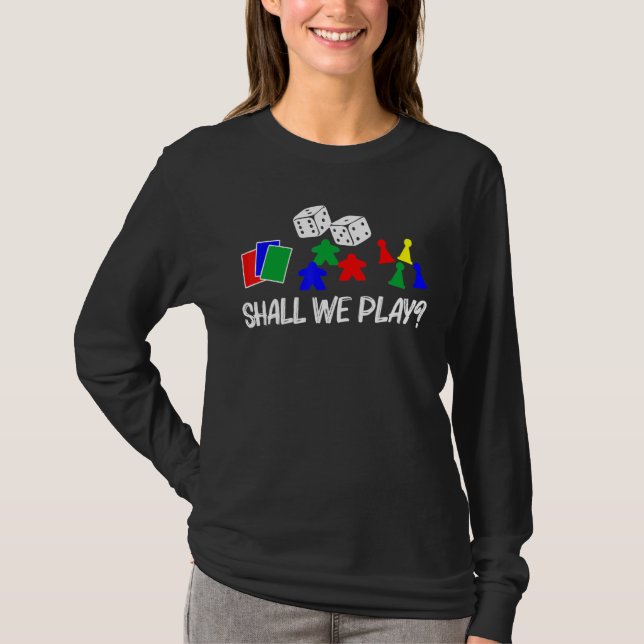 Coola Board Games För manar Women Meeple Card Ches T Shirt (Framsida)