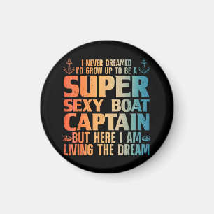 Coola Boat Kapten För manar Women Sail Pontoon Boa Magnet