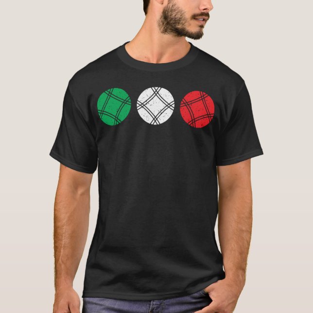 Coola bocce design - bce petanque boules-spelare t shirt (Framsida)