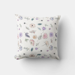Coola Bohemian Chic Blommigt Boho Girl Rosa Blue Kudde