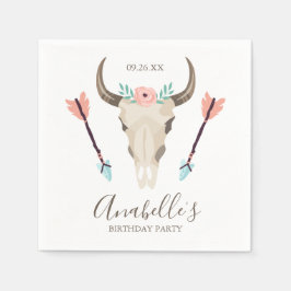 Coola Boho Cow Skull Party favors Pappersservett