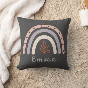 Coola Boho Rainbow med Personlig Namn Kudde