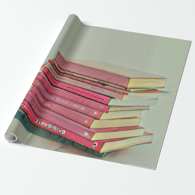 Coola bok älskare-gåva presentpapper (Utrullad)