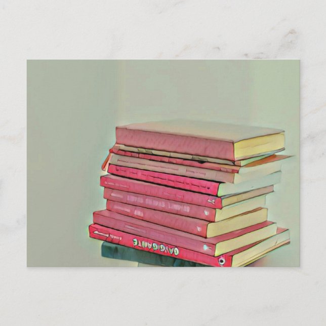 Coola bok älskare-gåva vykort (Framsida)