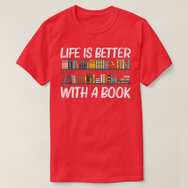 Coola Bok Design För manar Women Bookworm Reading  T Shirt (Design framsida)