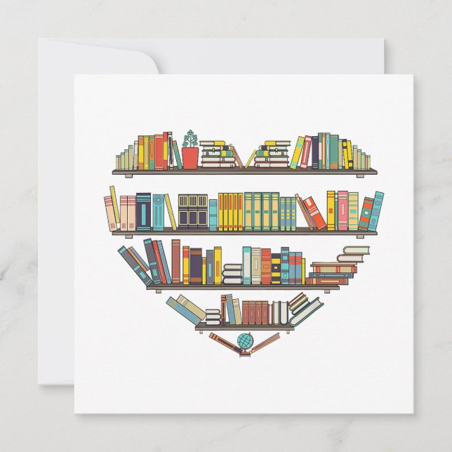 Coola Bokar Läser Manar Kvinnor i Bok Älskare Lite Inbjudningar (Framsida)