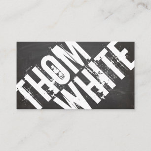 Coola BOLD Black and White Grunge Typography Urban Visitkort