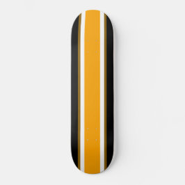 Coola Bold Black Gult White Tävla Rand Mini Skateboard Bräda 18,5 Cm