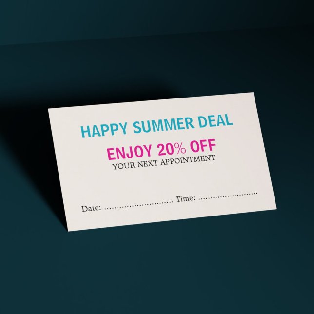 Coola Bold Pastel Färg Salon Möte kupong (Skapare uppladdad)