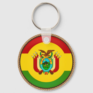 Coola Bolivia Flagga Seal Nyckelring