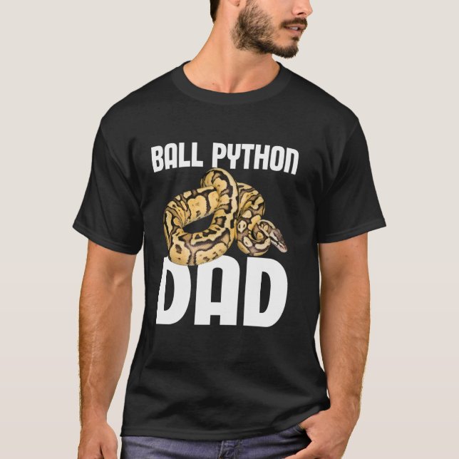 Coola Boll Python Design for Pappa Manar Snake Äls T Shirt (Framsida)
