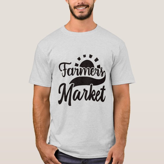Coola bondemarknad ordkonst  t shirt (Framsida)